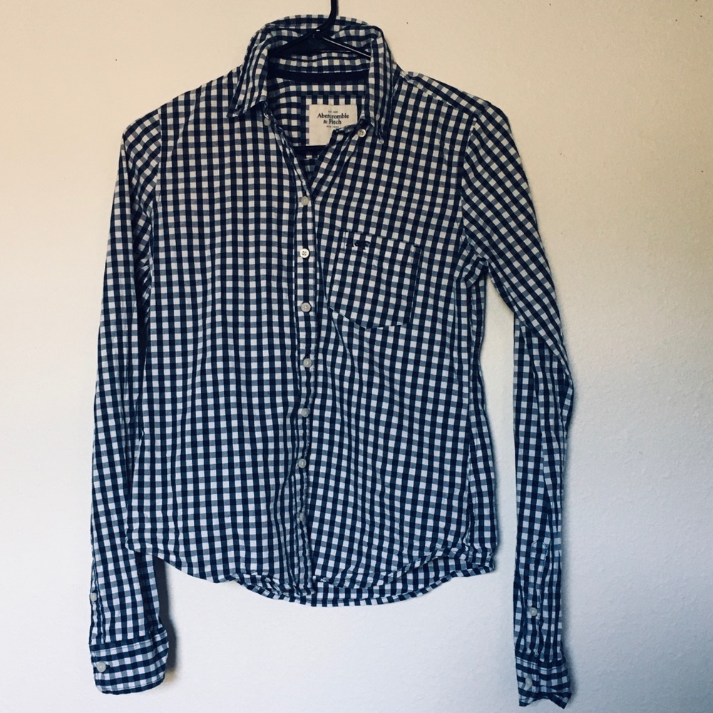 Abercrombie & Fitch 100% Cotton Plaid Button-Down